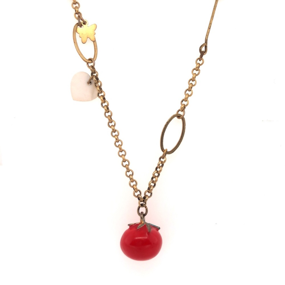 Gold Plated Tomato Necklace